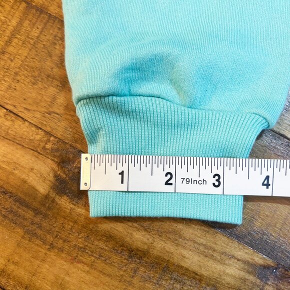 LAGACI Teal & White Colorblock Hoodie - Size M - Picture 9 of 12